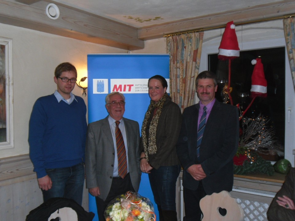 Der Vorstand (v.l. Herr Tadick, Herr Bureck, Frau Funke, Herr Anxel)