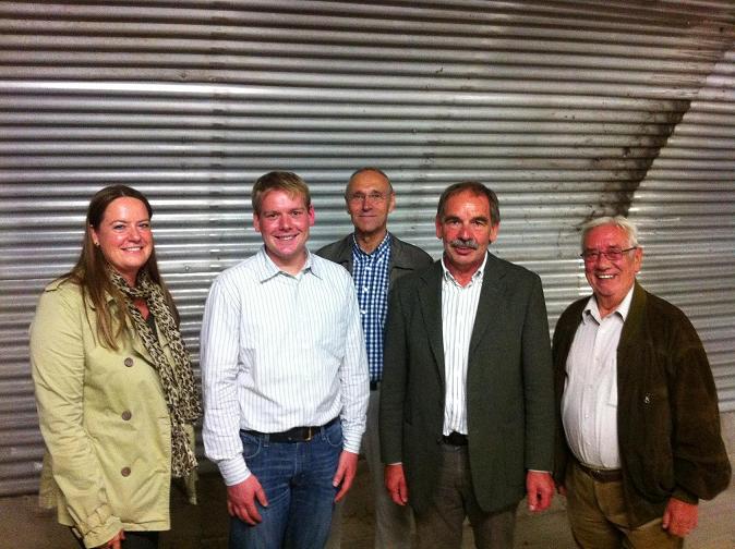 v.l. Sandra Funke (MIT Vorsitzende), Dirk Schulze Tenkhoff, Karl-Heinz Tenkhoff , Franz Schulze Tenkhoff, Stefan Bureck (MIT Beisitzer)